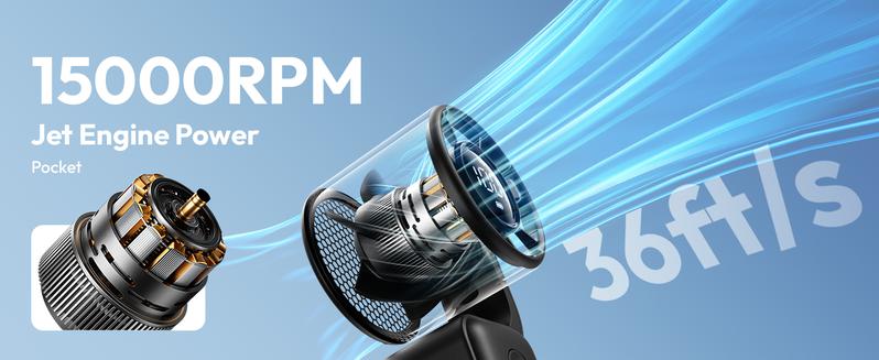 Aecooly 3-in-1 Portable Handheld Fan,220° Flexible Angle Adjustment Powerful Turbo Mini Fan, 15000 RPM High Speed AirGimbal, 17H Max Cooling Time, 5 Speeds, Ultra Pocket Rechargeable Personal Small Travel GIfts for Women