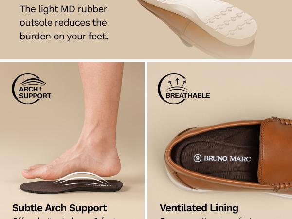 Bruno Marc Men's Lightweight Slip-On Loafers