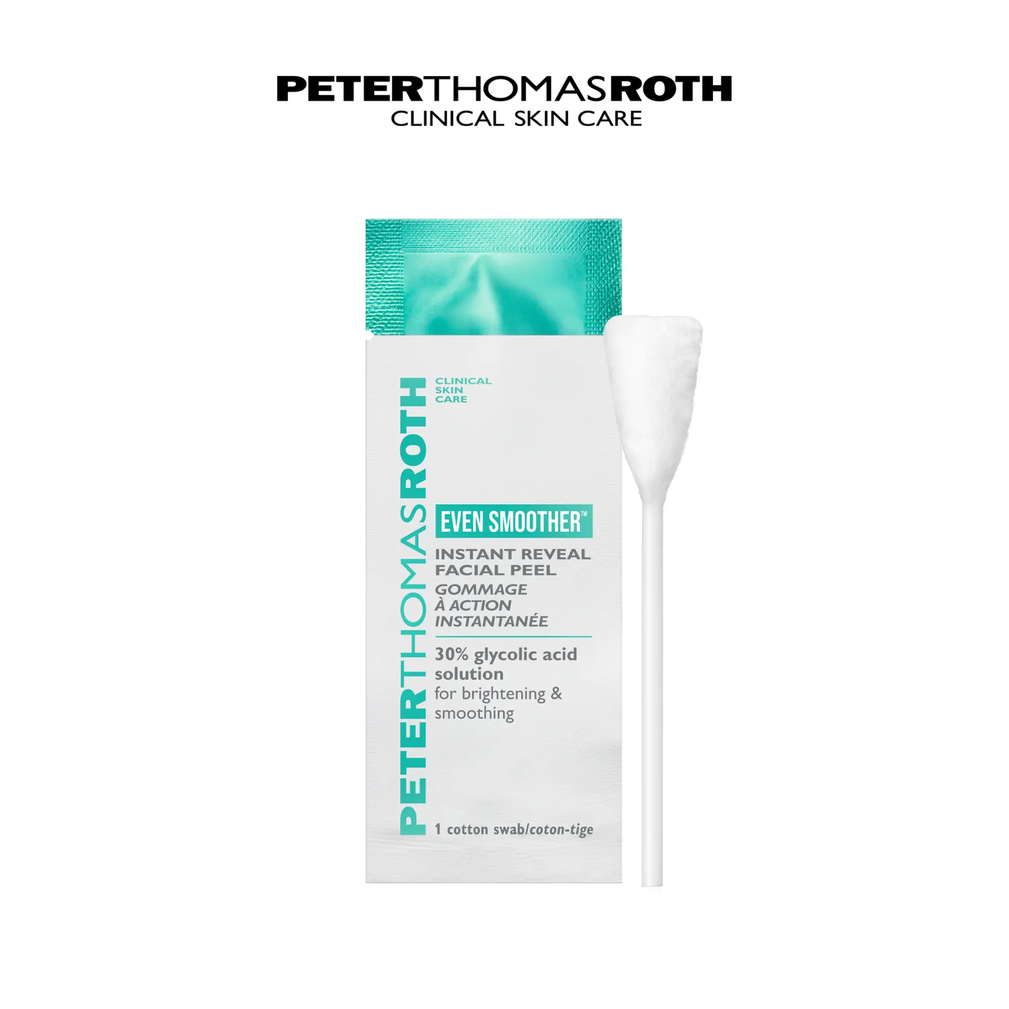 Peter Thomas Roth Even Smoother Instant Reveal Facial Peel, Glycolic Acid, Exfoliating and Brightening Solution