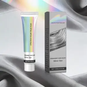 Gray Hair Color Wax, Long-Lasting Moisturizing & Nourishing Hair Styling Cream with Plant-Based Care, Trendy Gray Shade Temporary Hair Dye