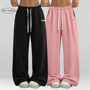 2-Pack - Women’s Regular Fit Solid Color Drawstring Sweatpants with Wide Waistband, Spring/Summer Casual Pants with Pocket Design for Everyday Wear, Unisex Style, Plus Size, Wide Waist