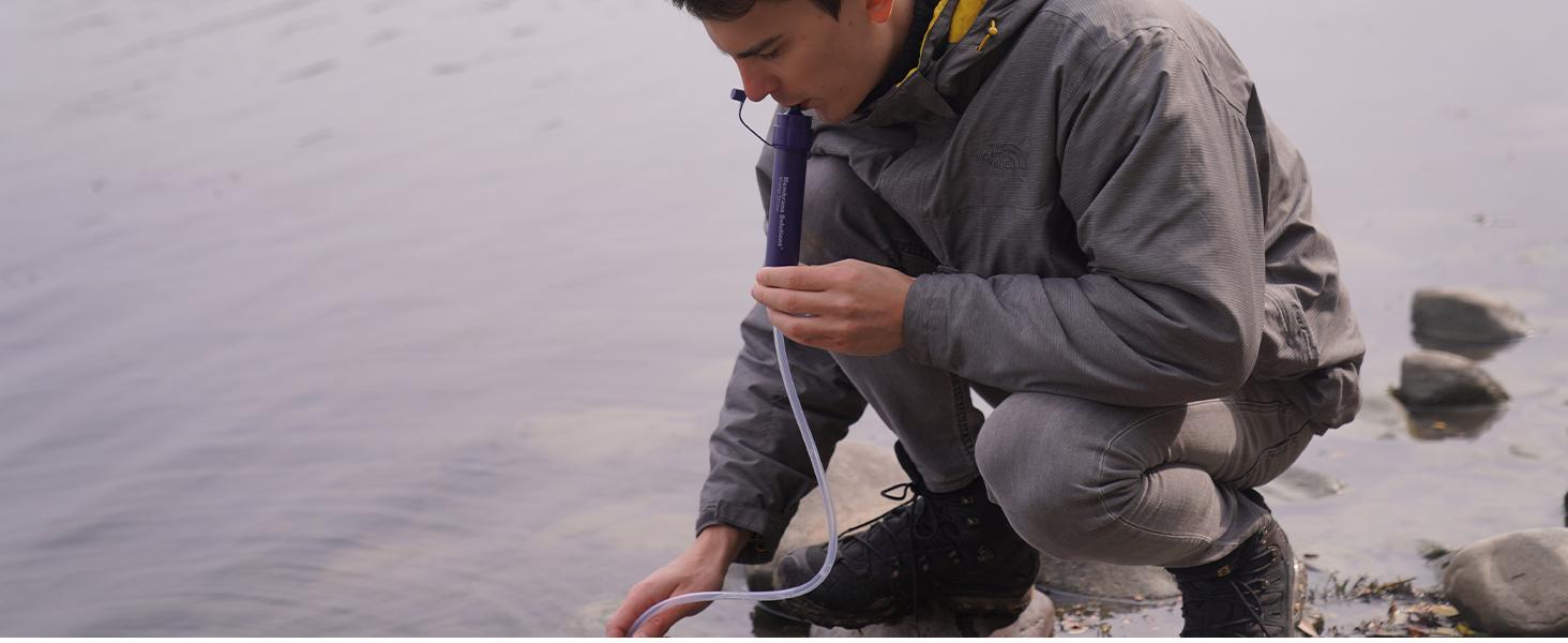 Membrane Solutions 6L Gravity Water Filter 0.1-Micron Versatile Water Purifier Camping with Adjustable Tree Strap Storage Bag Membrane Solutions 6L Gravity Water Filter 0.1-Micron Versatile Water Purifier Camping with Adjustable Tree Strap Storage Bag