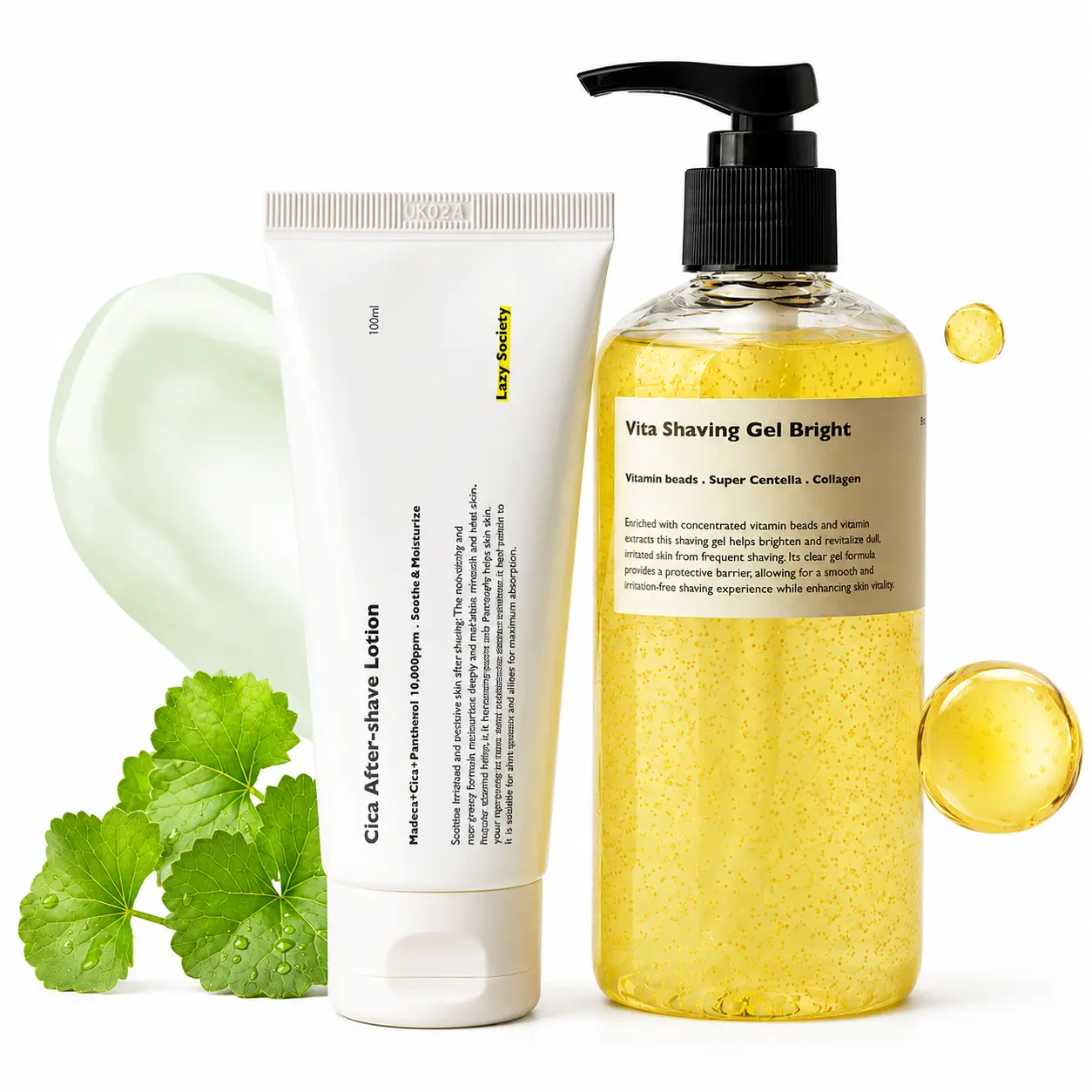 Lazy Society Vita Shave & Soothe Set – Shaving Gel & Aftershave Lotion