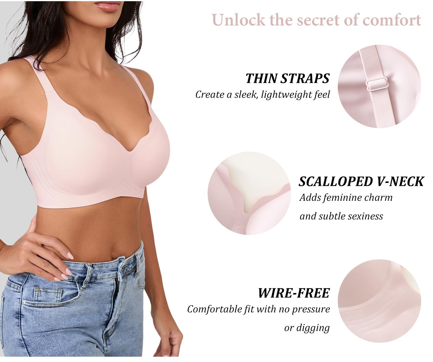 Women's Black Jelly Bra No Underwire T-Shirt Bra Seamless Comfortable Soft Wireless Basic Bridal One Piece Minimalist Everyday Wear with Adjustable Straps Vneck Breathable bra fits women Slight-Push-Up Women's Black Jelly Bra No Underwire T-Shirt Bra Seamless Comfortable Soft Wireless Basic Bridal One Piece Minimalist Everyday Wear with Adjustable Straps Vneck Breathable bra fits women Slight-Push-Up