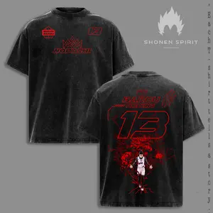 Shoei Barou Anime Shirt, Blue Lock Soccer Streetwear, Barou The King Design, Dark Sports Anime Aesthetic, Egoist Striker Graphic Tee, Manga Style Football Art, King Number 13 Theme, Vintage Washed Oversized T-Shirt