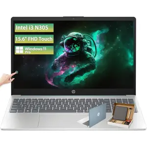 HP 15.6 Touchscreen Laptop Computer - Intel 8 Core i3-N305, 15.6'' FHD Anti-Glare Touchscreen (1920 x 1080), Windows 11Pro, AI Copilot, 16GB RAM + 1TB SSD, WiFi-6, Moonlight Blue Business Laptop for Work & Students
