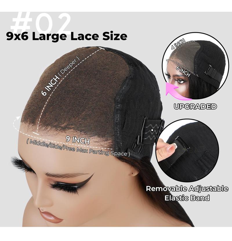 OQ HAIR #4 Chocolate Brown Face-Framing Layered Cut M Cap 9x6 Lace Frontal Wigs Body Wave Wear Go Glueless Wig Human Hair Plucked With Natural Hairline #Summervibes