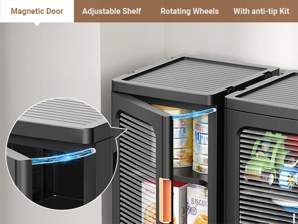 Broview Tall Narrow Storage Cabinet Organizer, Slim Bathroom Cabinets with Doors and Shelves Adjustable, Plastic Kitchen Pantry Organizers and Storages for Small Space, Laundry Broview Tall Narrow Storage Cabinet Organizer, Slim Bathroom Cabinets with Doors and Shelves Adjustable, Plastic Kitchen Pantry Organizers and Storages for Small Space, Laundry