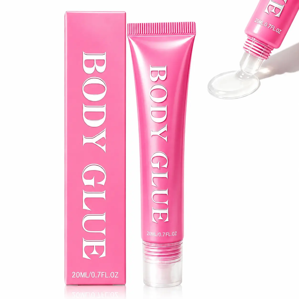 Sweat-Resistant, Water-Resistant Body Adhesive Cosmetic Makeup Glue - Lightweight, Stain-Free Beauty Product for Secure Daily Clothes, Easy Removal with Soap and Water, All Skin Types