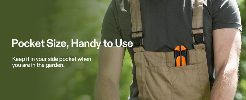 VIVOSUN 6.5 Inch Gardening Scissors Hand Pruner Pruning Shear with Straight Stainless Steel Blades Orange