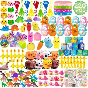 220 Pcs Easter Egg Fillers, Kids Party Favors, Small Toys Easter Basket Stuffers Goodie Bag Treat Bag Stuffers