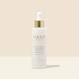 Nakery Collagen Defense + 25% Vitamin C Complex Skincare Serum With Niacinamide Skin Repair & Dark Spots - Stimulates Collagen & Repairing Fine Lines & Wrinkles 50 ml / 1.69 fl oz