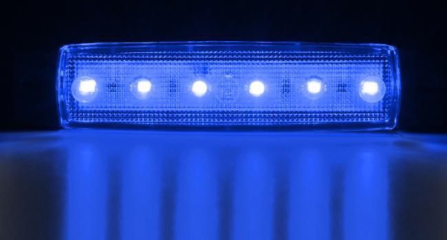 Nilight 10PCS 3.8” 6 LED Blue Indicator Light Truck Camper Side Marker Light Marine Boat Stern Light Yacht Kayak Sailboat Trailer Bus RV Clearance Light 12V DC