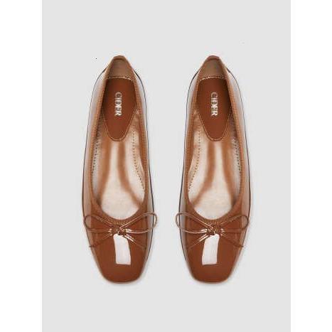 CIDER Bowknot Decor Square Toe Ballet Mary Jane Flats