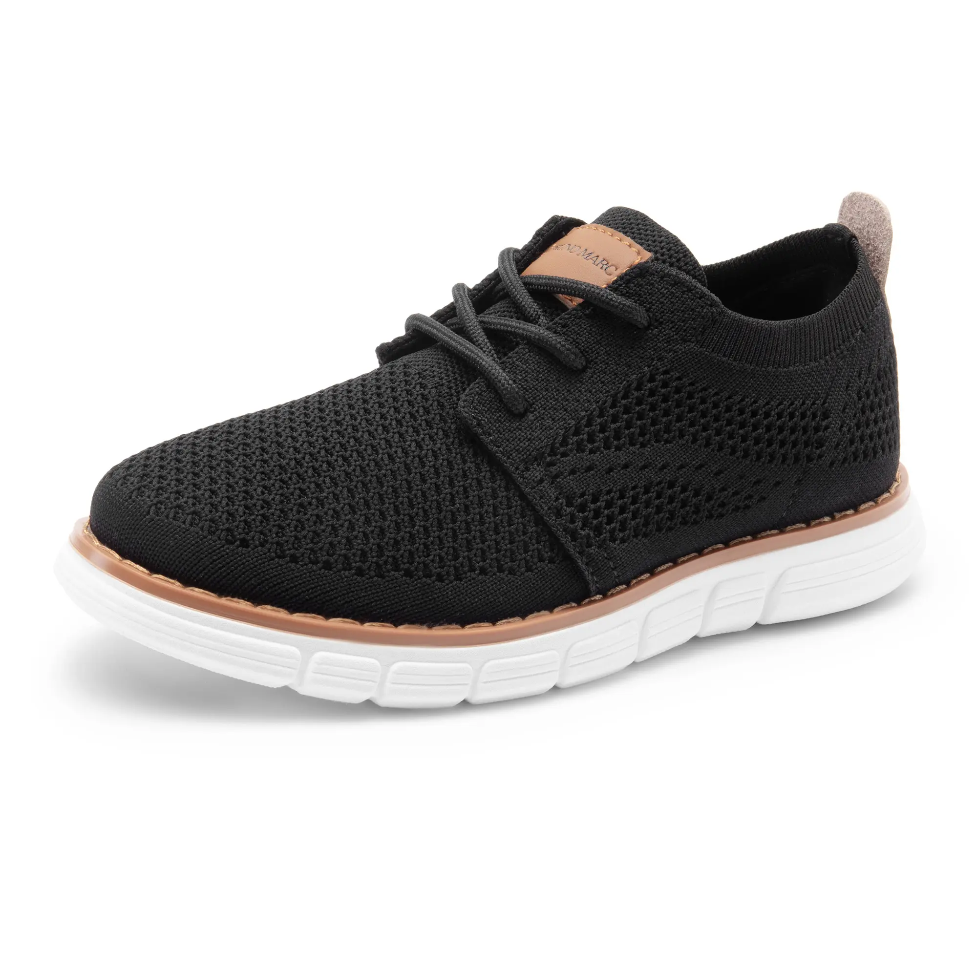 BRUNO MARC Boys' Oxford Sneakers, Lightweight Lace Up Knitted Fabric Shoes with Memory Foam, EVA Sole & Pull Tab for School, Trips, Daily Wear, Lace Up Trainers, Oxfords