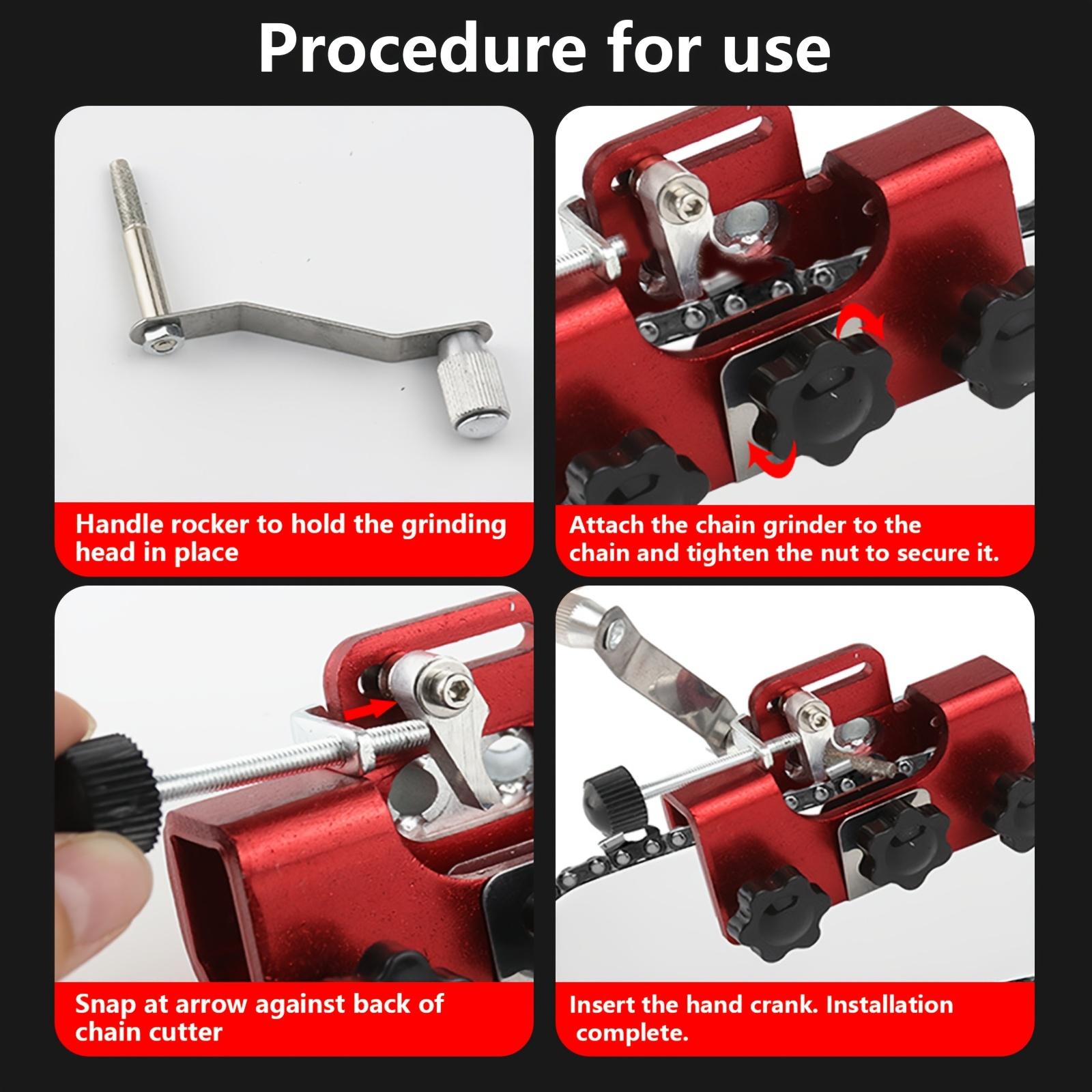 Portable Chain Saw Blade Sharpener, 1 Set Manual Chainsaw Blade Sharpener, Chain Saw Accessories for Home & Garden, Power Tool Accessories, Heavy-Duty