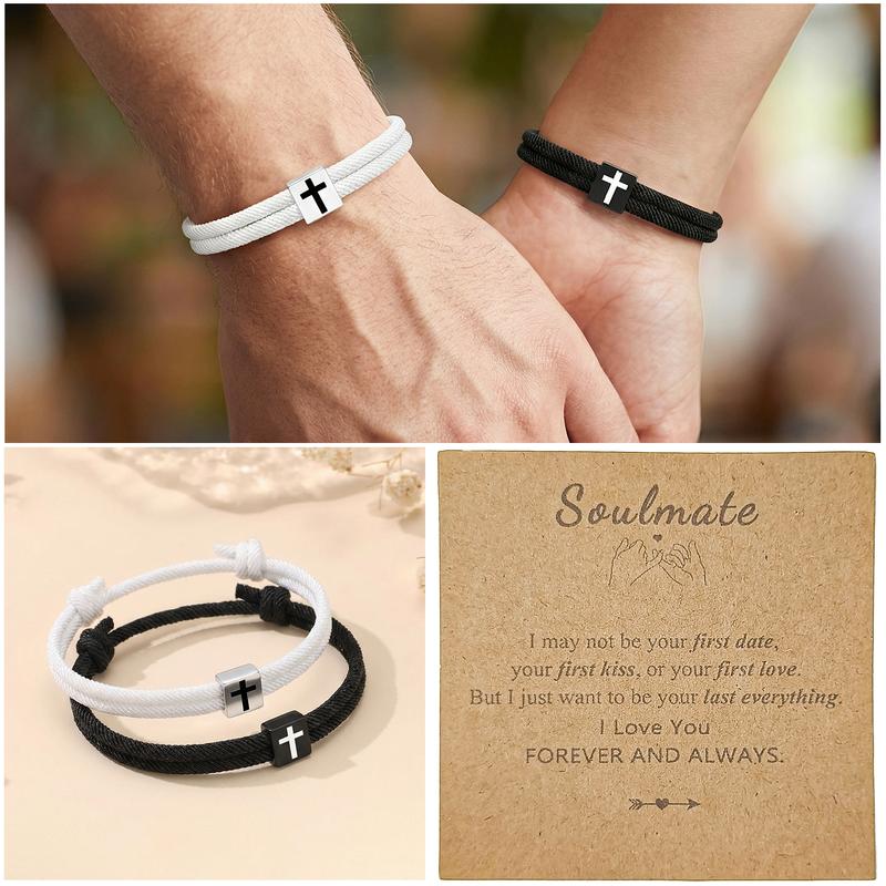 SGGUI 2PCS Adjustable Rope Braided Cross Bracelet,Braided Christian Bracelet for Men Women Teen Girls Fashion Jesus Bracelets Christian Baptism Gift, Valentine Gift SGGUI 2PCS Adjustable Rope Braided Cross Bracelet,Braided Christian Bracelet for Men Women Teen Girls Fashion Jesus Bracelets Christian Baptism Gift, Valentine Gift