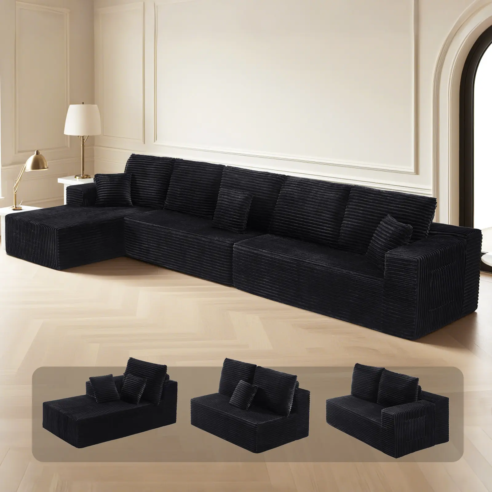 L-type sofa set【Left facing】