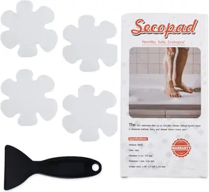 24PCS Original Bathtub Stickers Non-Slip, Safety Shower Treads Adhesive Appliques with Good Scraper
