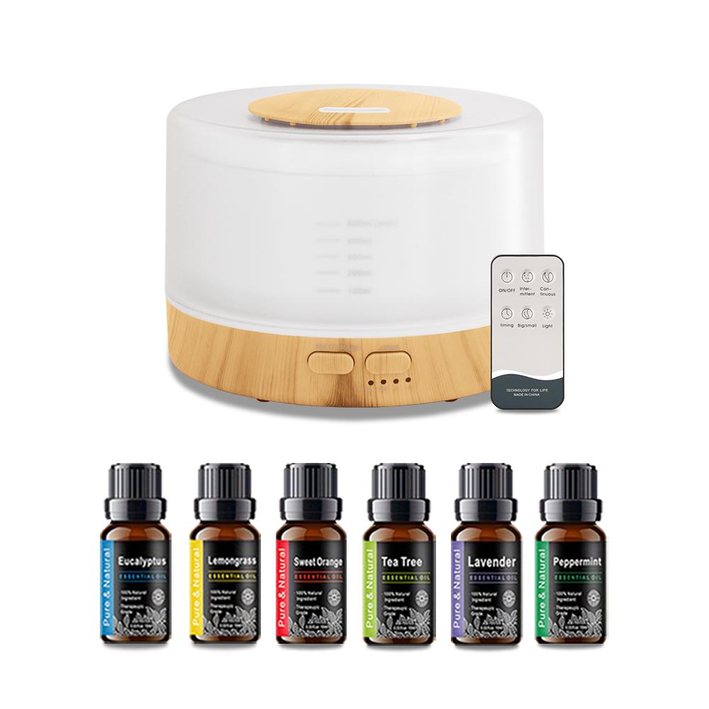 Essential Oil Diffuser with Remote Control, 4 Timer Modes, Quiet Ultrasonic Stylish Design Smart Aromatherapy Diffuser Smart Fragrance Diffuser humidifier Drop Ultrasonic Diffuser auto-off stress relief crack cool aurai mist mood light home perfume