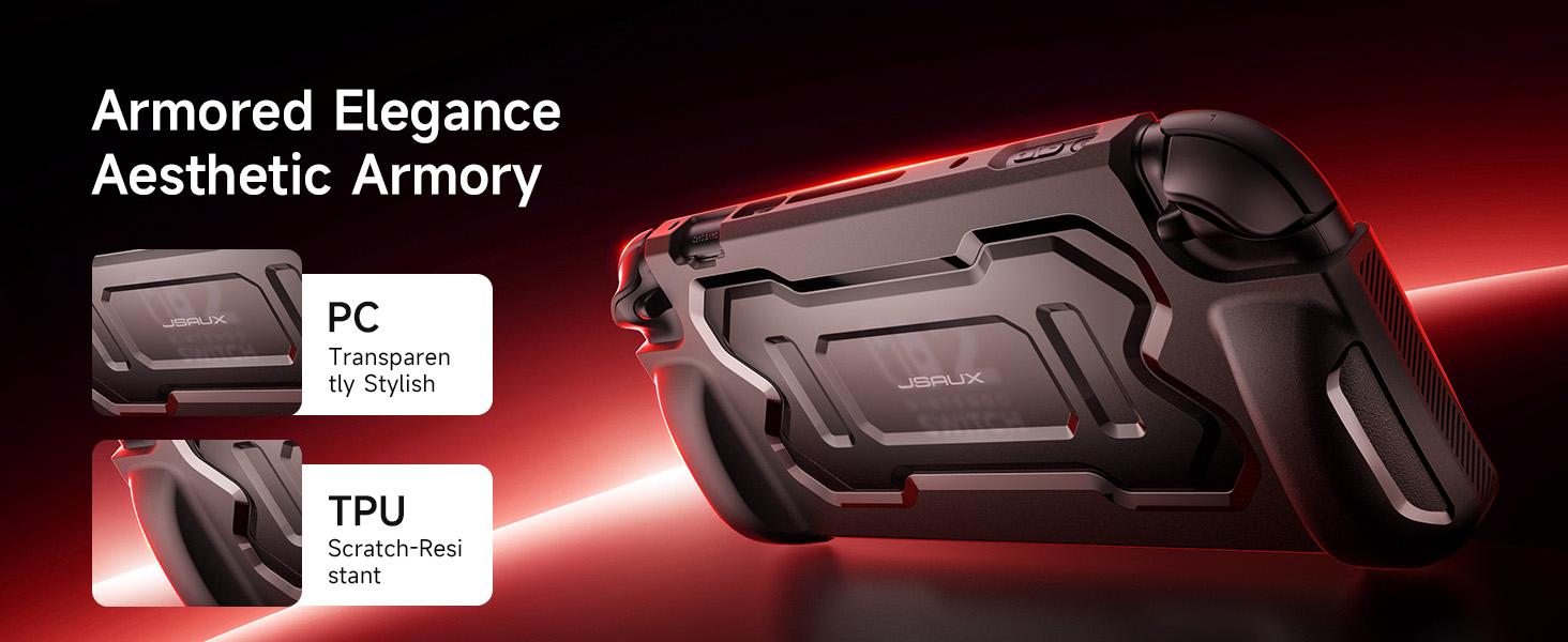 JSAUX Protective Case Designed for Nintendo Switch 2 2025, TPU Grip Portable Cover Compatible for Switch 2 Case and Joypad Controller, Accessories with Shock-Absorption and Anti-Scratch Design-Black