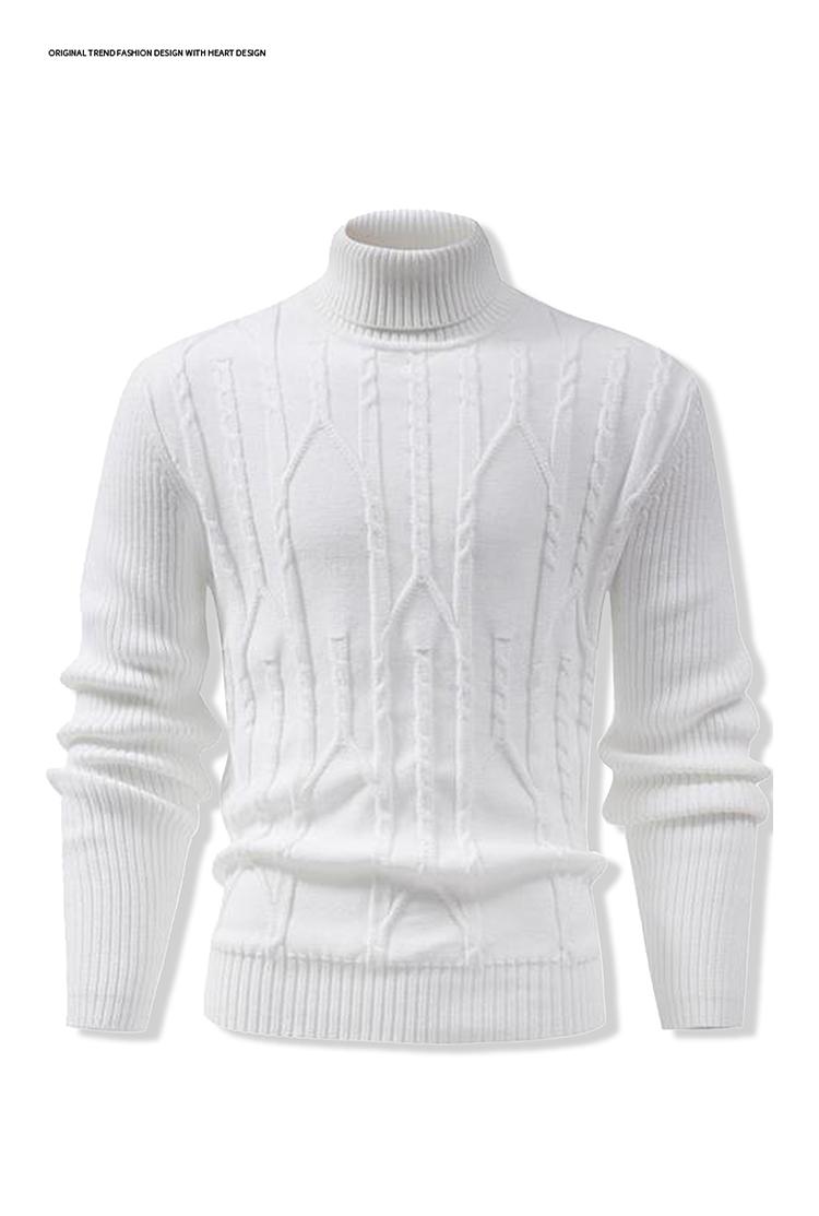 3-Pack Men's Winter Long Sleeve Turtleneck Knit Warm Sweater Autumn & Winter Fashion Versatile High Street Apparel Men