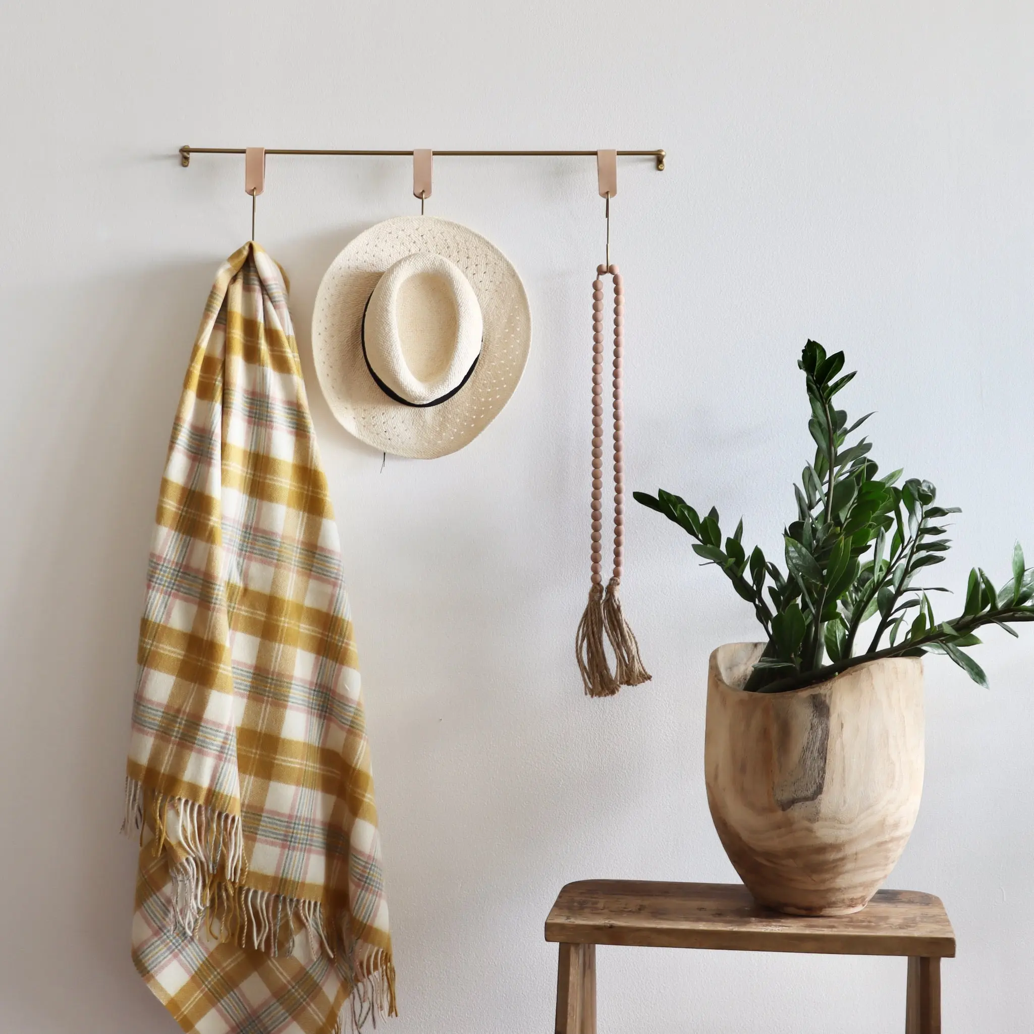 Solid Brass Hanging Rail - Large
