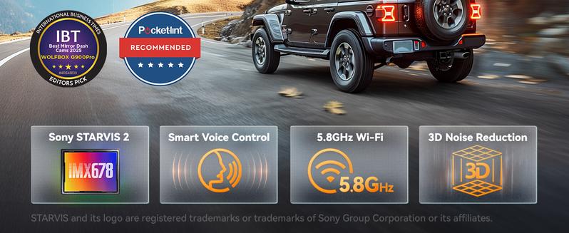 WOLFBOX G900 PRO Mirror Dash Cam with STARVIS 2 IMX678 128GB Card 5.8GHz WiFi 4K Front 2.5K Rear Video TikTokShopHolidayHaul Dashcam for Cars WOLFBOX G900 PRO Mirror Dash Cam with STARVIS 2 IMX678 128GB Card 5.8GHz WiFi 4K Front 2.5K Rear Video TikTokShopHolidayHaul Dashcam for Cars