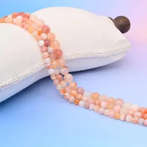 Pink Botswana Agate Smooth Round Beads 6mm 8mm 10mm Jewelry Making 15.5 Inch Strand