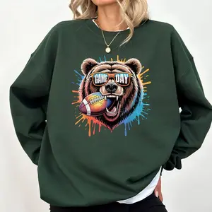 Funny Football Bear Game Day Vintage Shirt Fans tees Sweatshirt