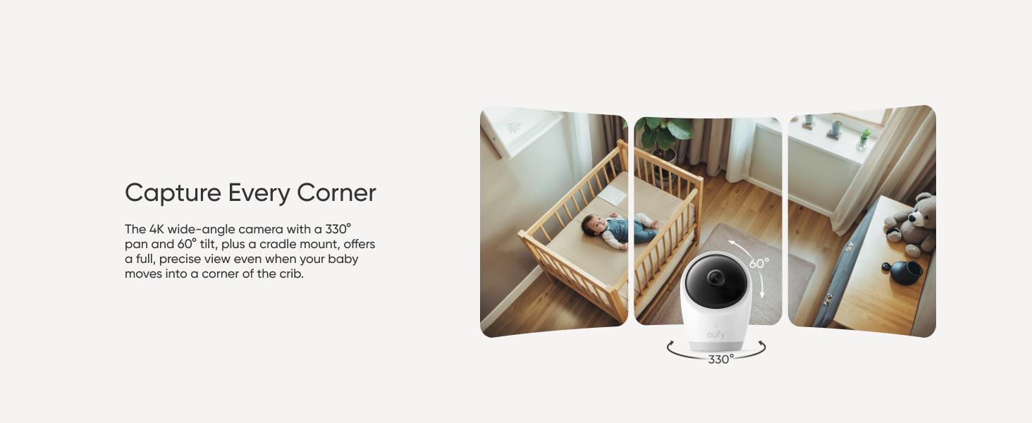 eufy E21 Baby Monitor, with 4K Camera, Hybrid Wi-Fi and No Wi-Fi Connection, App and Monitor Control, Ultra-Clear Night View, Pan-Tilt, 8× Zoom, Portable Camera with Built-In Battery, ANR, Smart Alerts|Spingtok eufy E21 Baby Monitor, with 4K Camera, Hybrid Wi-Fi and No Wi-Fi Connection, App and Monitor Control, Ultra-Clear Night View, Pan-Tilt, 8× Zoom, Portable Camera with Built-In Battery, ANR, Smart Alerts|Spingtok