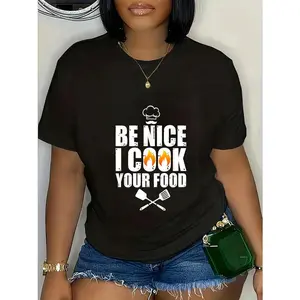 100% Cotton Funny Chef Art For Men Women Restaurant Cooking Food Lover T-Shirt
