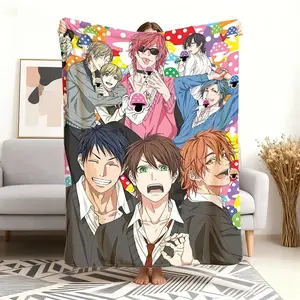 Yarichin Club, Flannel Blankets,Perfect for Beds, Sofas, and Offices Perfect Halloween or Christmas Gift - Cozy Flannel Bedspread Suitable for All- Use, Soft Warm Bed Cover Suitable for K-pop Fans