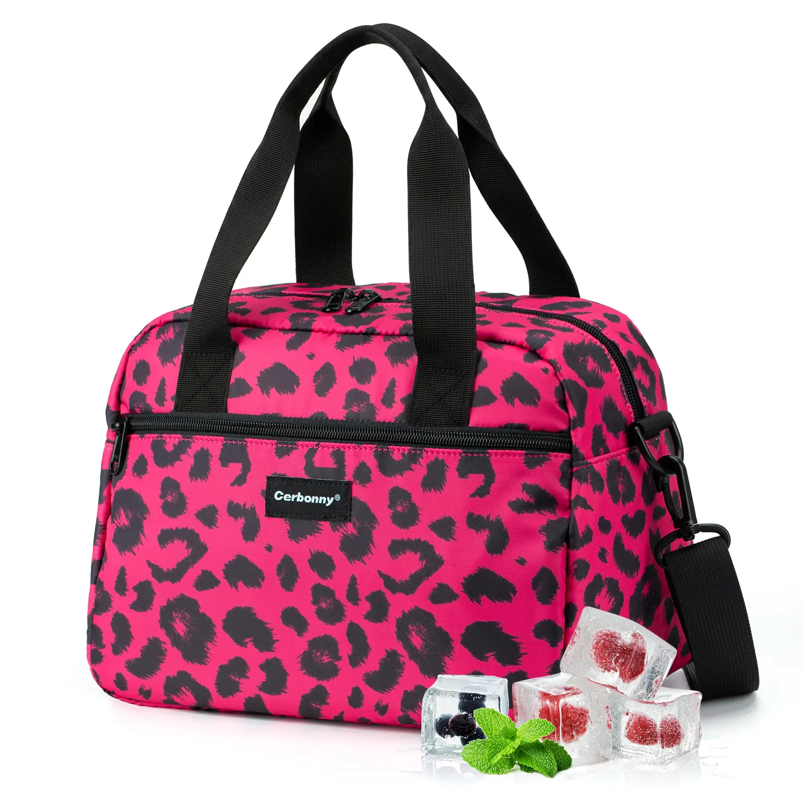 Cerbonny V2 Ultra Freezable Lunch Bag -   Cute, Foldable, High-Capacity - Includes 4 Detachable Ice Packs - Waterproof Polyester Interior & Exterior, Leakproof, Cute Lunch Bags, Insulated tote bag, meal bag back to school