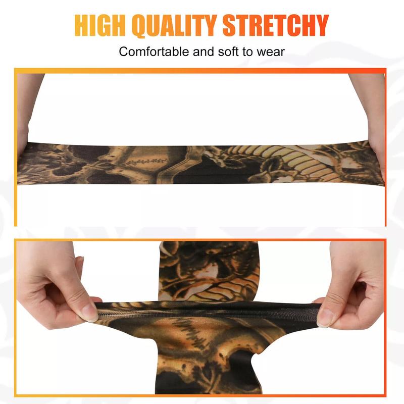 Dazone 5PCS Temporary Tattoo Sleeves, Arts Temporary Fake Slip On Tattoo Arm Sleeves Kit