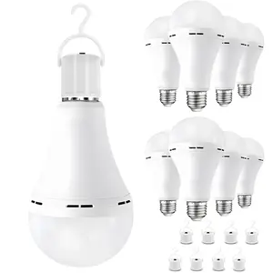 Emergency Rechargeable Light Bulb, Stay Lights Up When Power Failure,12W LED Light Bulbs for Home, Camping, Hiking,E27/E26 Base With Hook