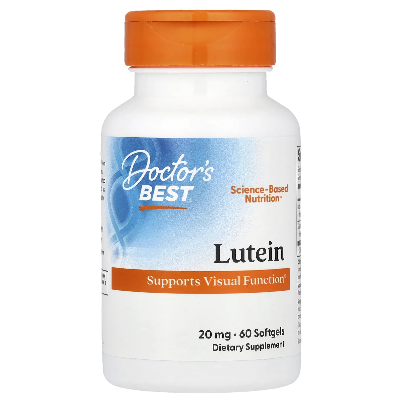 Doctor's Best Lutein , 20 mg, 60 Softgels