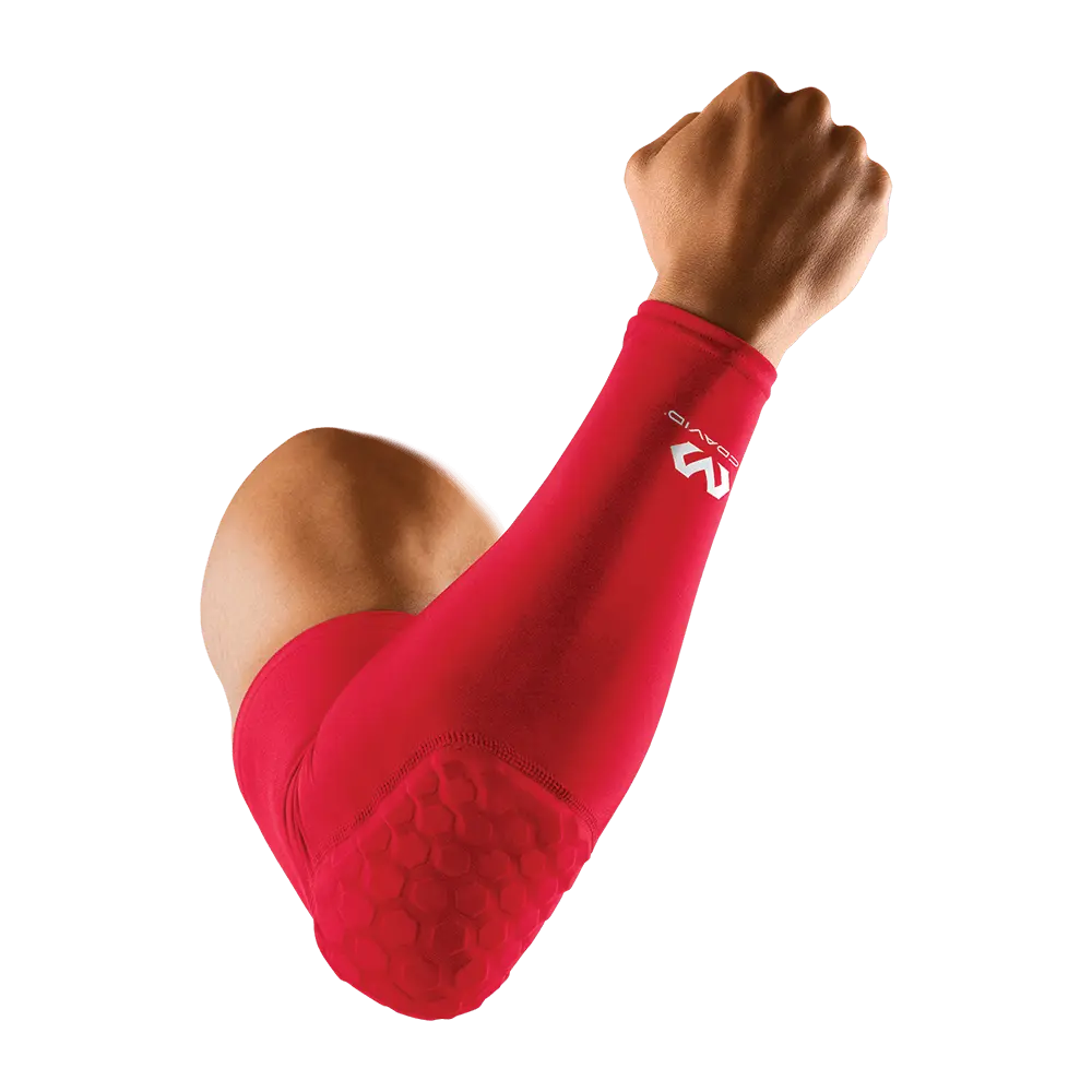 McDavid HEX Shooter Arm Sleeve/Single - 80% Nylon Anatomical Fit Protection for Elbow with 9mm HEX Technology & Enhanced Performance Benefits