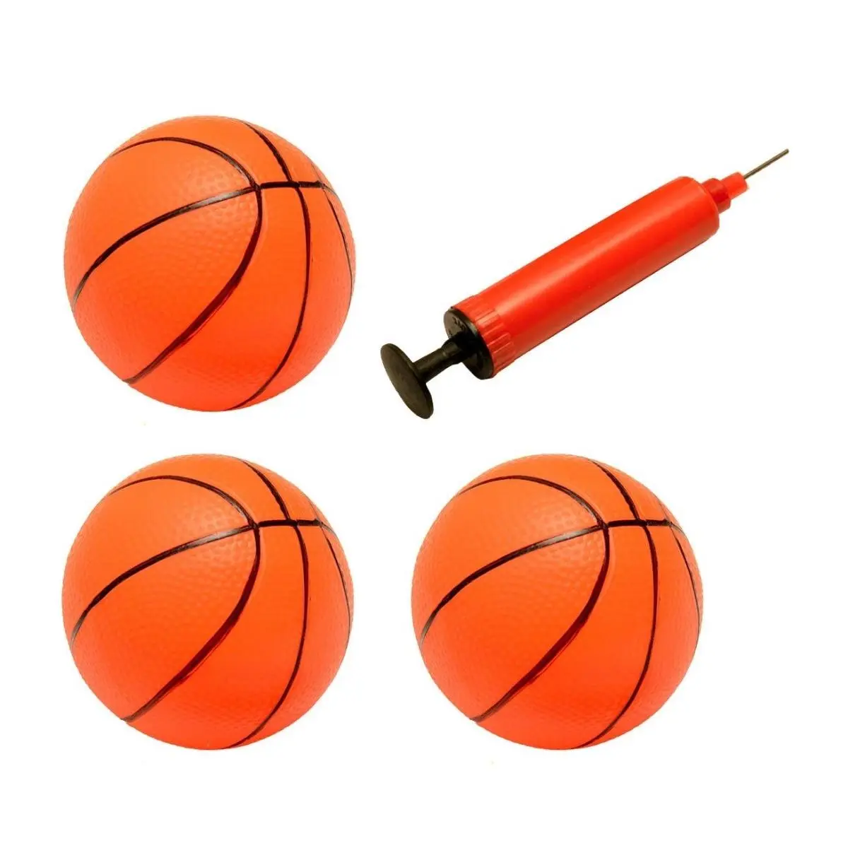 212 MAIN Magic Shot Kids Basketballs, 4-Inch 3-Pack Set with Realistic Feel for Mini Hoops, Ball Sports Equipment, 4 Inches In Diameter, Includes Pump, Indoor & Outdoor Play, Mini Basketballs, Ball Set, Playground Ball