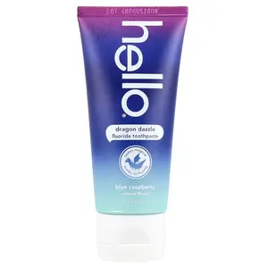 Hello Kids, Fluoride Toothpaste, Dragon Dazzle, Ages 2+, Blue Raspberry, 4.2 oz (119 g)