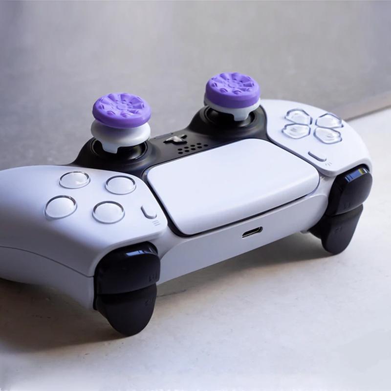 Gaming Grips with Thumbsticks, Thumbsticks Grips for PS4/PS5, XBOX, Professional Thumb Grips Joystick Cap Analog Stick Cover,Thumbsticks - 1 High-Rise & 1 Mid-Rise PS5/4