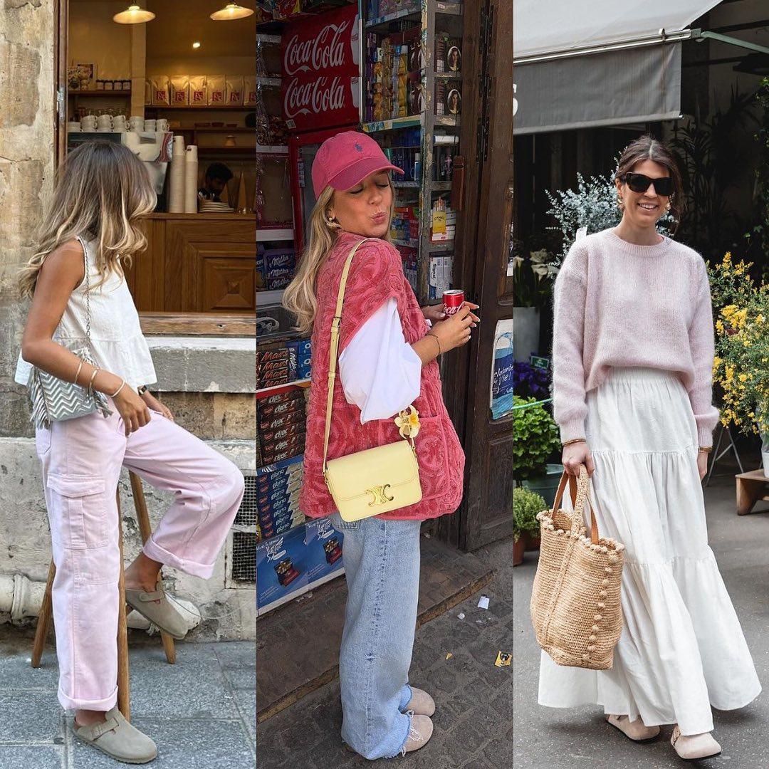 EVELLYHOOTD Women Men Genuine Suede Round Toe Cork Footbed Clogs Potato Shoes Slide Outdoor Gym Shoes with Arch Support Flat Buckle Clogs Retro Fashion Walking Shoes Slippers 【Wide Feet PLS SIZE UP 】