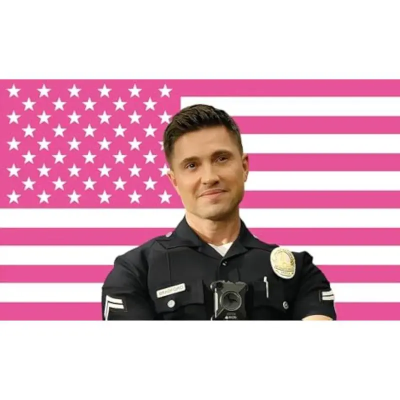 MAGJIUKE Tim Bradford American The Rookie Flag Wall Tapestry,Pk Eric Wter Wall Hanging Decor for Bedroom,