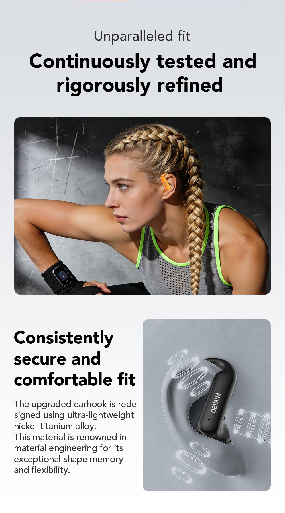 MINISO MS215 Wireless Bluetooth 6.0 In-Ear Headphones Open-Type Design High-Fidelity Sound Low Latency Comfortable Fit Ideal for Daily Use and Gifting