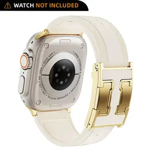 CRAZYGRASS Magnetic Silicone Band for Men All-Day Comfort Durable Silicone Strap Sweatproof Watchband Precision Fit  Effortless Style Suitable For Apple Watch Series 7/8/9/Ultra & SE 44mm 45mm 46mm 49mm [WATCH NOT INCLUDED]