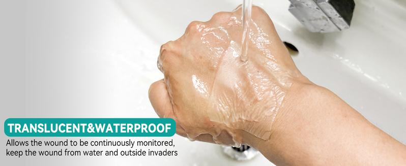 Amzfusfred Medical-Grade Hydrocolloid Bandage Roll Waterproof Flexible Hypoallergenic Latex-Free for Wound Care Secure Adhesion Semi-Transparent Comfortable Design Healthcare Aid