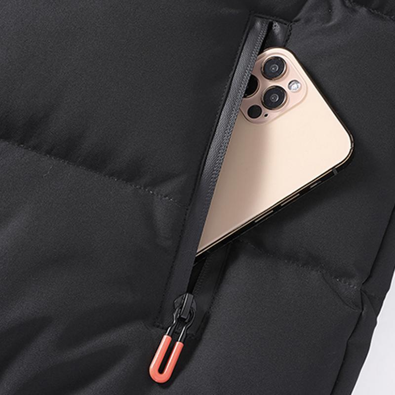 Men's Winter Jacket Full Zip & Stand Collar - Windproof Coat, Skiing, Outdoor Activities Casual Wear - Ideal Cold Weather Gift for Husband, Men's Winter Jacket