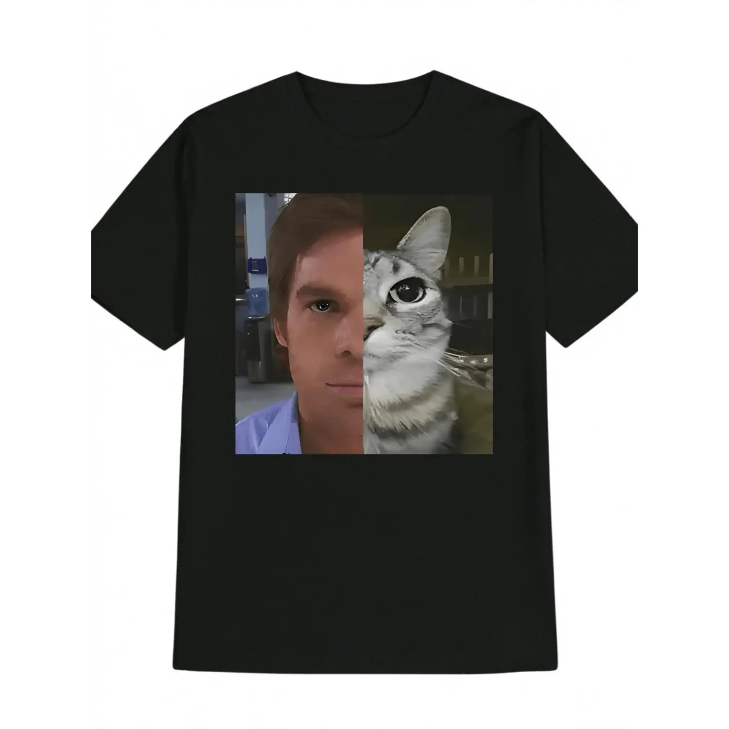 Men's Casual Round Neck T-Shirt, Printed Pattern Men's Top, Men's Gift