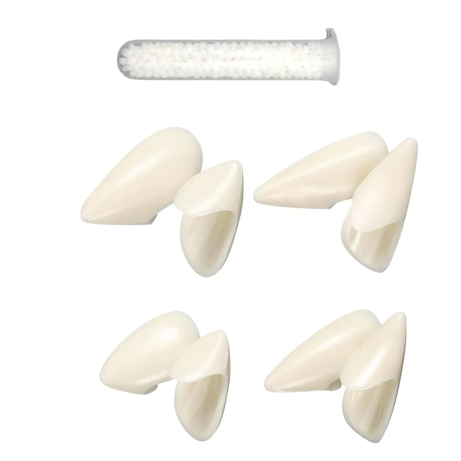 Vampire Fangs Teeth, 1 Set Vampire Fangs Teeth with 5g Fake Teeth Adhesive, Party Accessories for Cosplay, Costume Party, Halloween Party, Denture