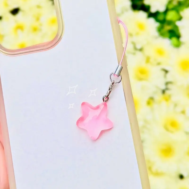 Glow in The Dark Star Phone Charm Pink Star Shaped Phone Accessories for Stylish and Functional Enhancements